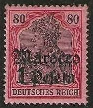 German offices in Morocco, 28, mint, hinge remnant, . 1905. (G138)