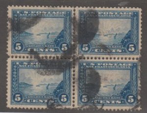 U.S. Scott #399 Golden Gate Stamp - Used Block of 4