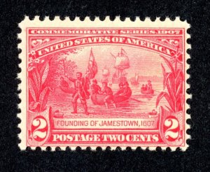 US 329 MNH 1907 2c carmine