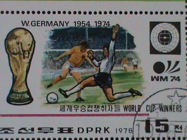 ​KOREA-1978-SC#1716a  WORLD CUP SOCCER-WINNERS-CTO-SHEET VF LAST ONE