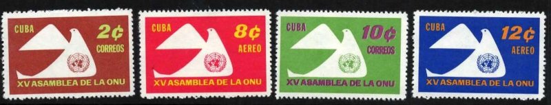 CUBA Sc# 668-669, C222-C223  U.N.  UNITED NATIONS Cpl set of 4   1961  MNH mint