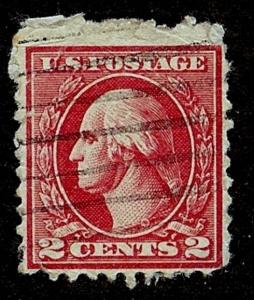 US Scott 526 2c Washington USED F P11 Offset Printed On Paper Machine Cxl 1920