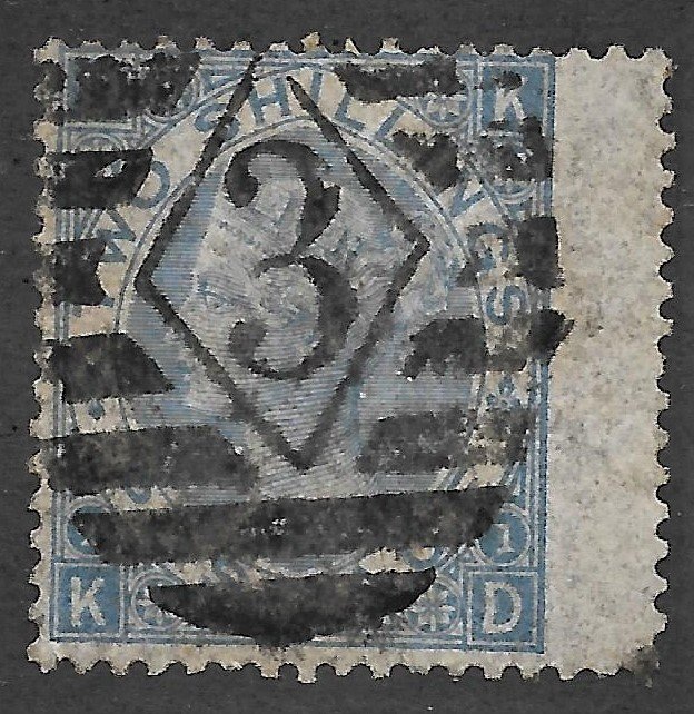 Doyle's_Stamps: Sound 1867 Blue Victorian 2 Shilling Scott #55   cv: $200