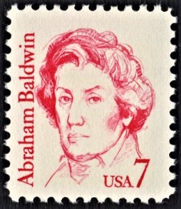 US 1850 MNH VF 7 Cent Abraham Baldwin Statesman