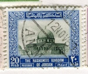 JORDAN; 1955-59 early King Hussein issue fine used 20f. value