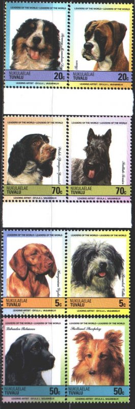 Tuvalu. 1985. 33-40. Dogs. MNH.