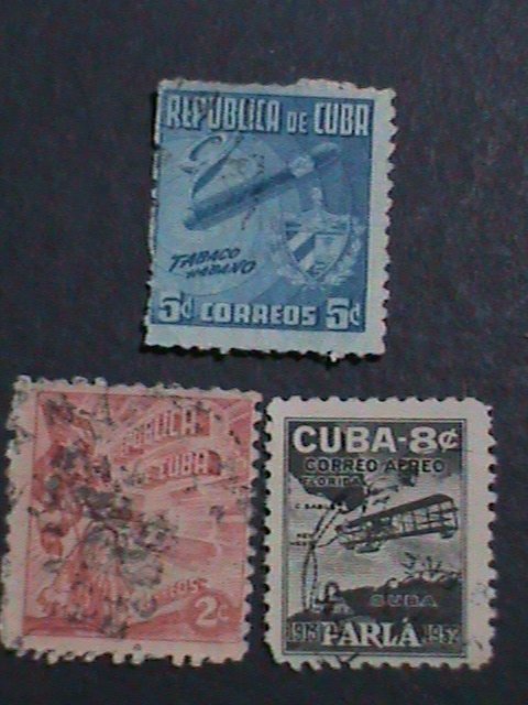 ​CUBA 1948-SC# 419,421-422-VERY OLD USED -STAMP-VF WE SHIP TO WORLD WIDE