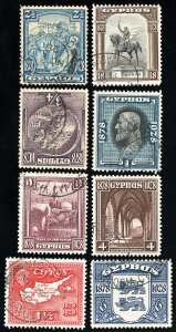 Cyprus Stamps # 115-21 Used VF Scott Value $115.00