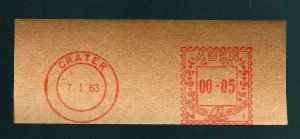 ADEN 1963 RARE EXPERIMENTAL METER MARKING PROOF