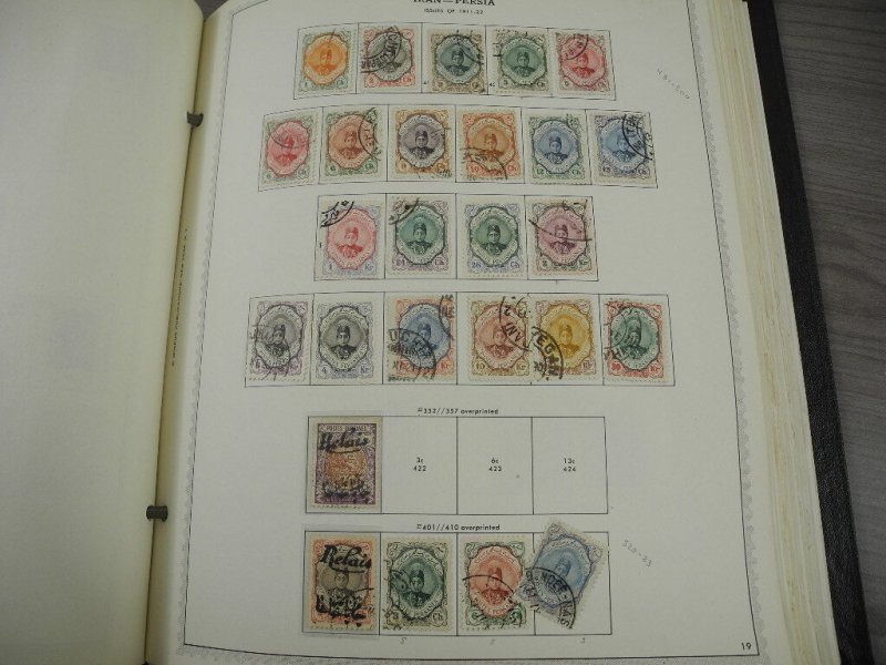 PERSIA, Fantastic Stamp Collection mounted/partially glued in a Minkus