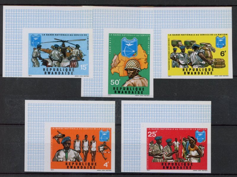 [Hip2274] Rwanda 1972 : Soldiers Good set very fine MNH imperf stamps