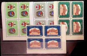 VENEZUELA Sc 834-5,C829-30 NH BLOCKS OF 4 OF 1963 - VATICAN