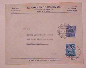 COLOMBIA  SCADTA  TO USA 1930 MEDELLIN