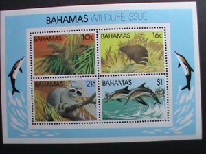 BAHAMAS 1982-BAHAMAS WILDLIFE & BIRDS  MNH S/S SHEET VERY FINE