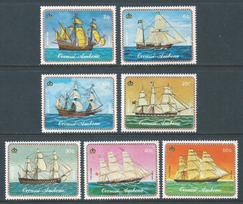 Sultanate of Occusi-Ambeno #Tall Sail Ships NH - 7 Values