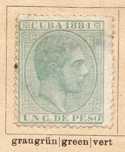 Spanish Colonies Caribbean 1881 Early Issue Fine Mint Hinged 1c. NW-238467