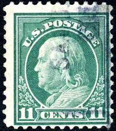US #473 Used 11c Franklin Color Variety from 1916