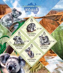 SOLOMON ISLANDS 2013 SHEET KOALAS WILDLIFE slm13401a