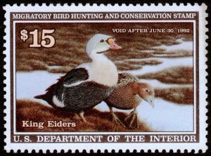 United States Hunting Permit Stamp Scott RW58 (1991) Mint NH VF, CV $30.00 C