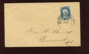 Scott 24 Franklin Pos 10L9 EARRING BELOW EAR Var Stamp on Nice Cover (24-E1)