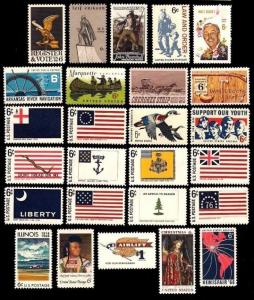 1968 Year Set of 25 Commemorative Stamps Mint NH - Stuart Katz