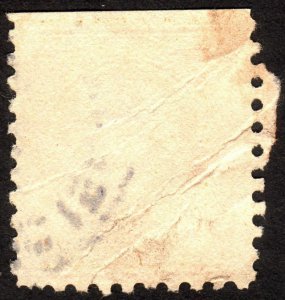 1914, US 10c, Franklin, Used, creased, Sc 433
