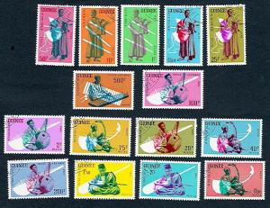 GUINEA -1962-Musical Instruments,sc#235-47,#C32-C34CTO NH OG
