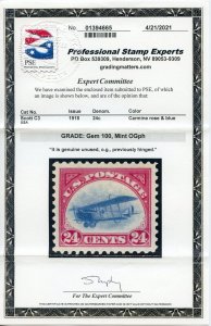 US SCOTT #C3 MINT-GEM-OG-PH GRADED 100 W/ PSE CERT SMQ $3,000 (6/15/23 GP)