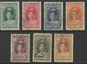 Netherlands Indies 151-157 used (C 380)