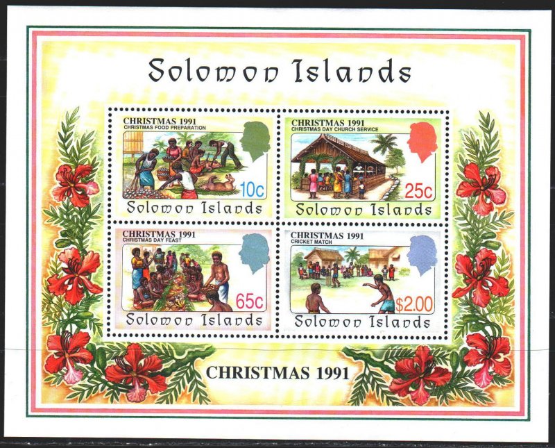 Solomon Islands. 1991. bl30. Christmas. MNH.