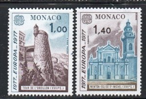 Monaco Sc 1067-68 1977  Europa stamp set mint  NH