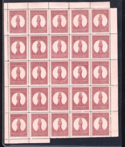 MOMEN: VIRGIN ISLANDS SG #15 FULL SHEET 1867/8 MINT OG H £1,375+ LOT #65316