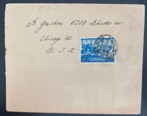 1940 Vilnius Lithuania Soviet Socialist Republic cover To Chicago IL Usa