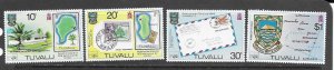 Tuvalu 133-6 MNH Map set cpl.  x 5 sets, vf. 2022 CV $ 6.00