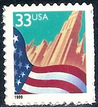 #3278, Single. \Flag over City\.  MNH.33 cent
