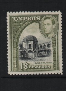 Cyprus KGVI 1938 SG160 18 Piastres mounted mint