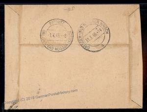 Germany French Zone Post WWII 1Fr EF Single Frank Cover 56327