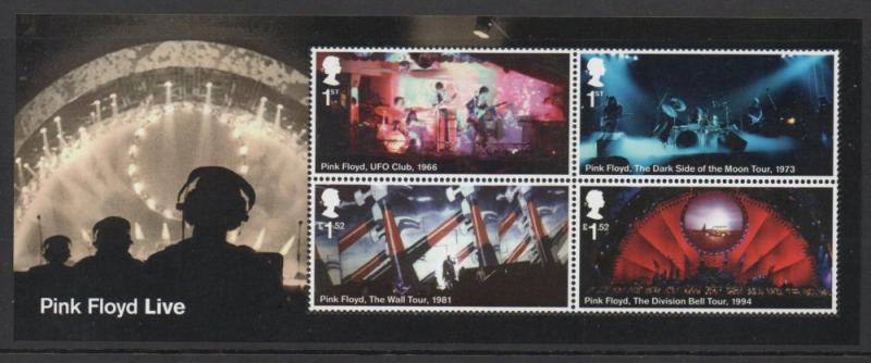 Great Britain Sc 3514 2016 Pink Floyd stamp sheet mint NH