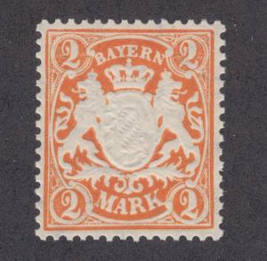 Bavaria Sc 55a MNH. 1890 2mk orange Coat of Arms, VF