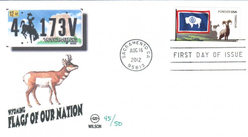 #4331 FOON: Wyoming State Flag Wilson FDC 