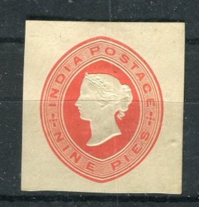 INDIA; 1890s-1900s early QV Local Mint Postal Stationary PIECE