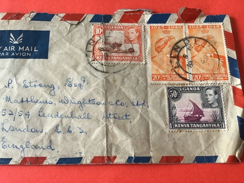 Kenya Tanganyika & Uganda Air Mail To England  Stamp Cover R45723 