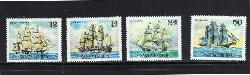 SAMOA #521-524  1980  SHIPS    MINT VF NH O.G