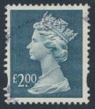 GB QE II Machin - SG Y1801   Used  £2 Dull Blue 