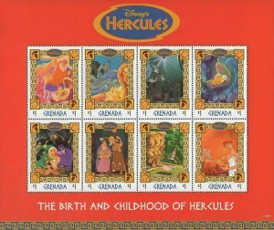 Grenada The Birth And Childhood of Hercules Souvenir Sheet of 8 Stamps MNH