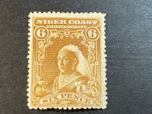 NIGER COAST PROTECTORATE # 60-MINT/HINGED----YELLOW/BROWN----1898(LOTB)