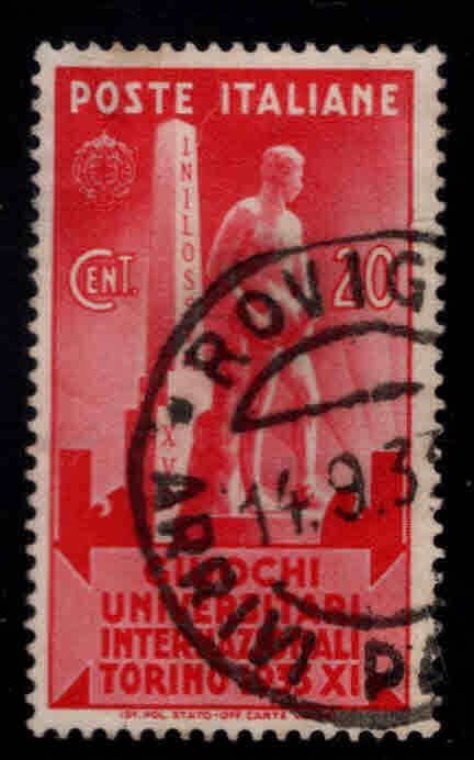 ITALY Scott 307 Used 1933 Turin Games stamp