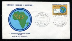 Mauritania FDC UPAF African Post Union Brief Emblem 1971 x28748