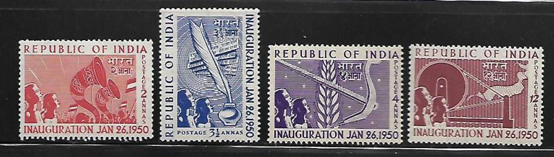 INDIA  227-230 MNH MUSIC SET 1950