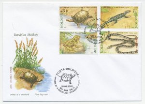 Cover / Postmark Moldavia 2005 Turtle - Frog - Snake - Lizard